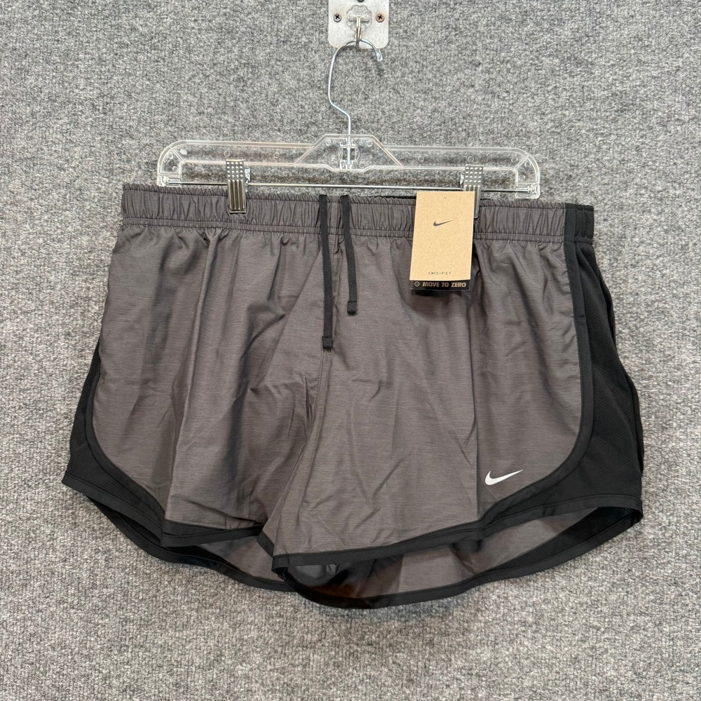 Nike Running Shorts Womens XL Gray Dri-FIT Mesh Panels Athletic Gym NEW